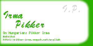 irma pikker business card